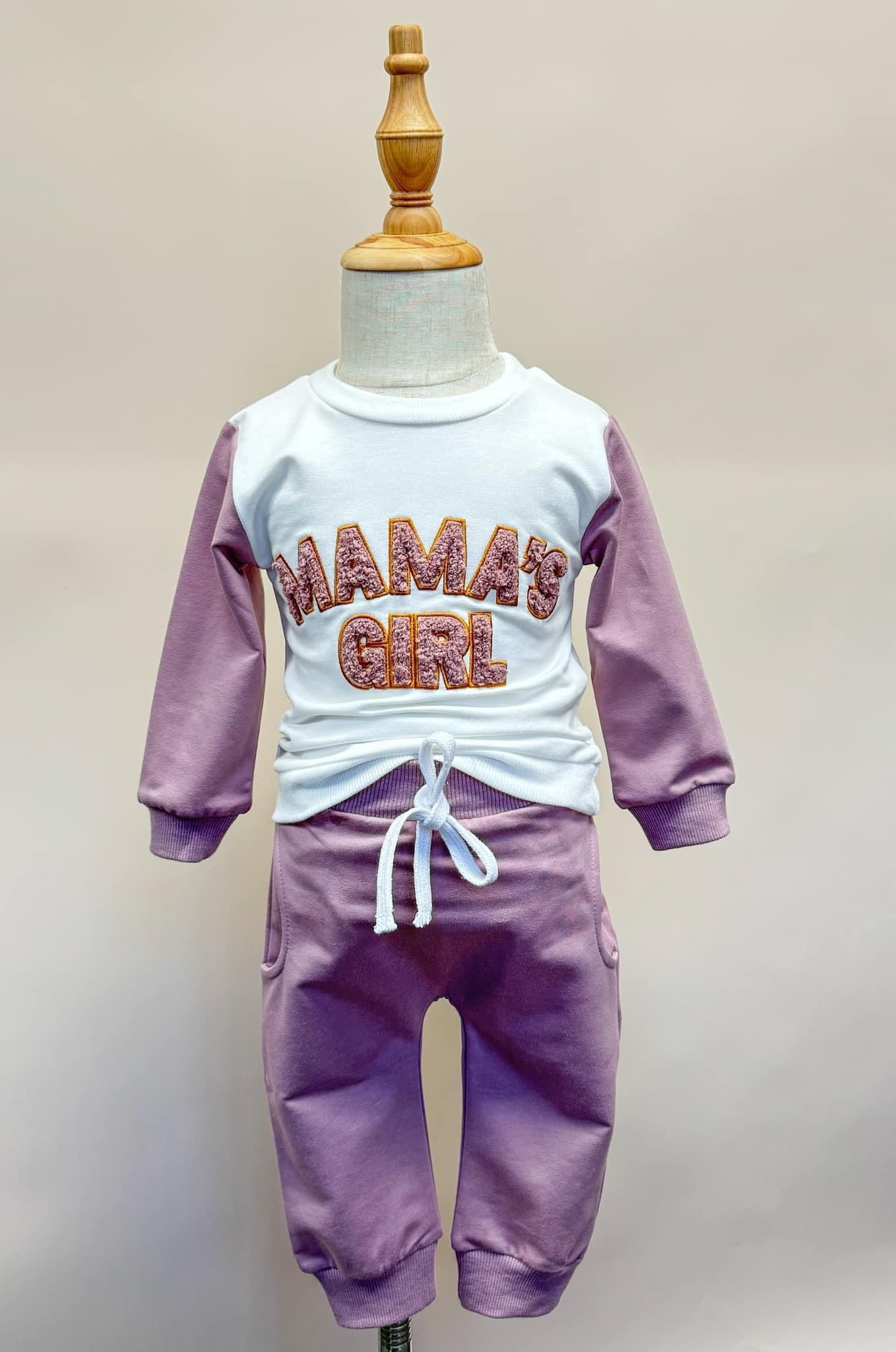 Mama’s Girl Purple Chenille Set