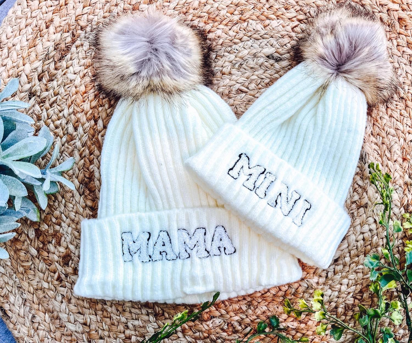 Mama + Mini Patch Beanies