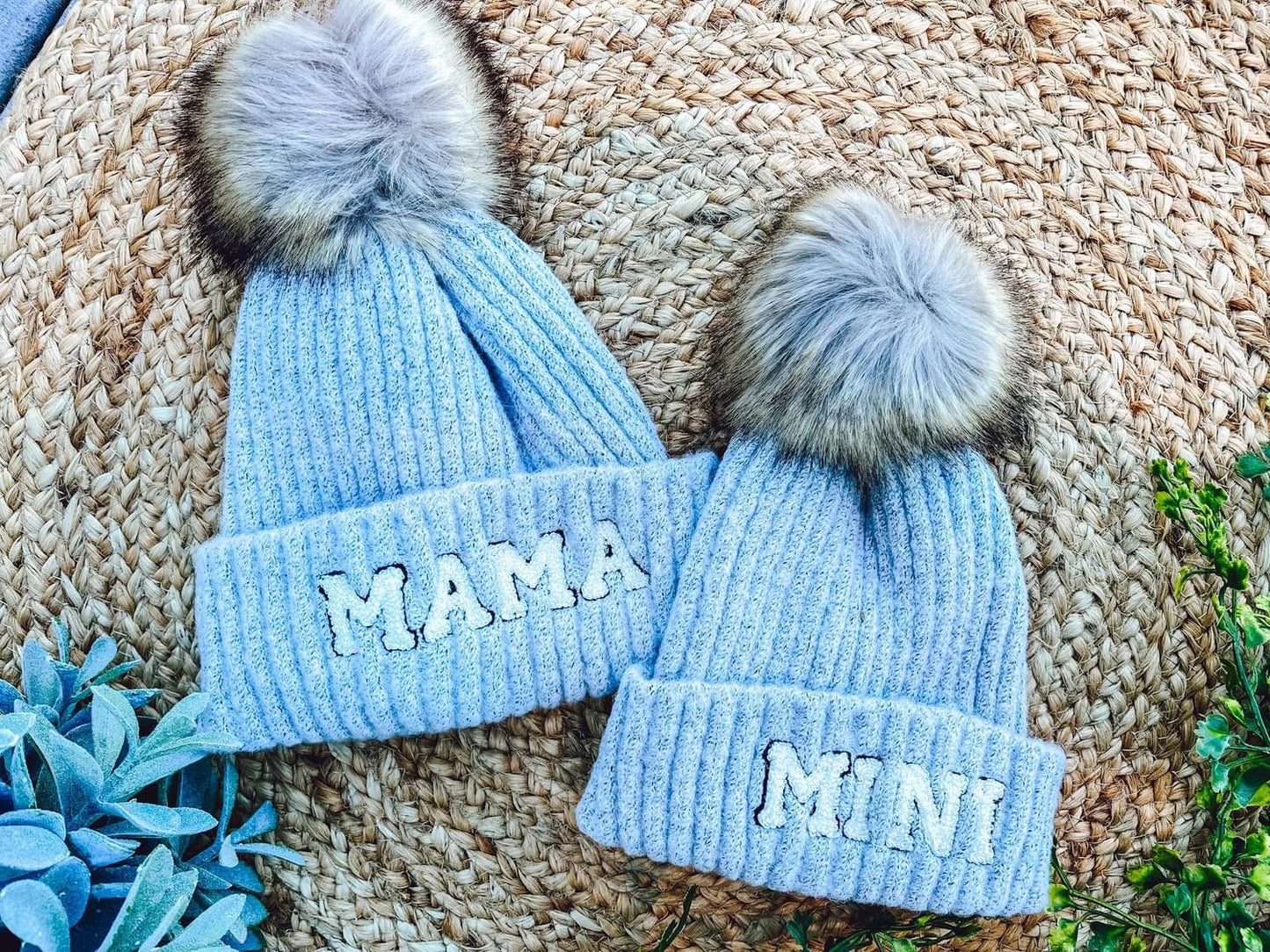 Mama + Mini Patch Beanies