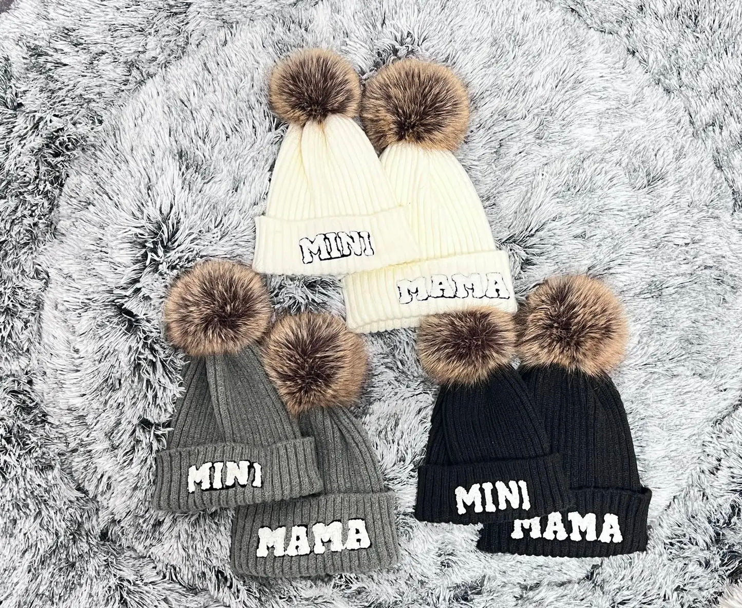 Mama + Mini Patch Beanies