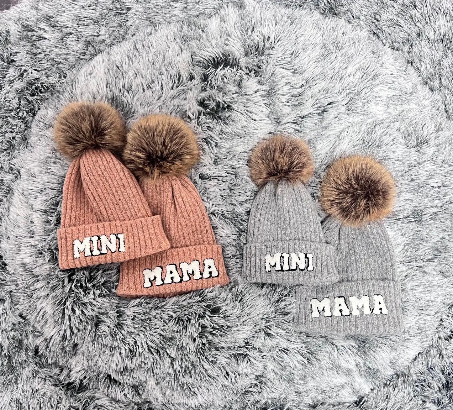 Mama + Mini Patch Beanies